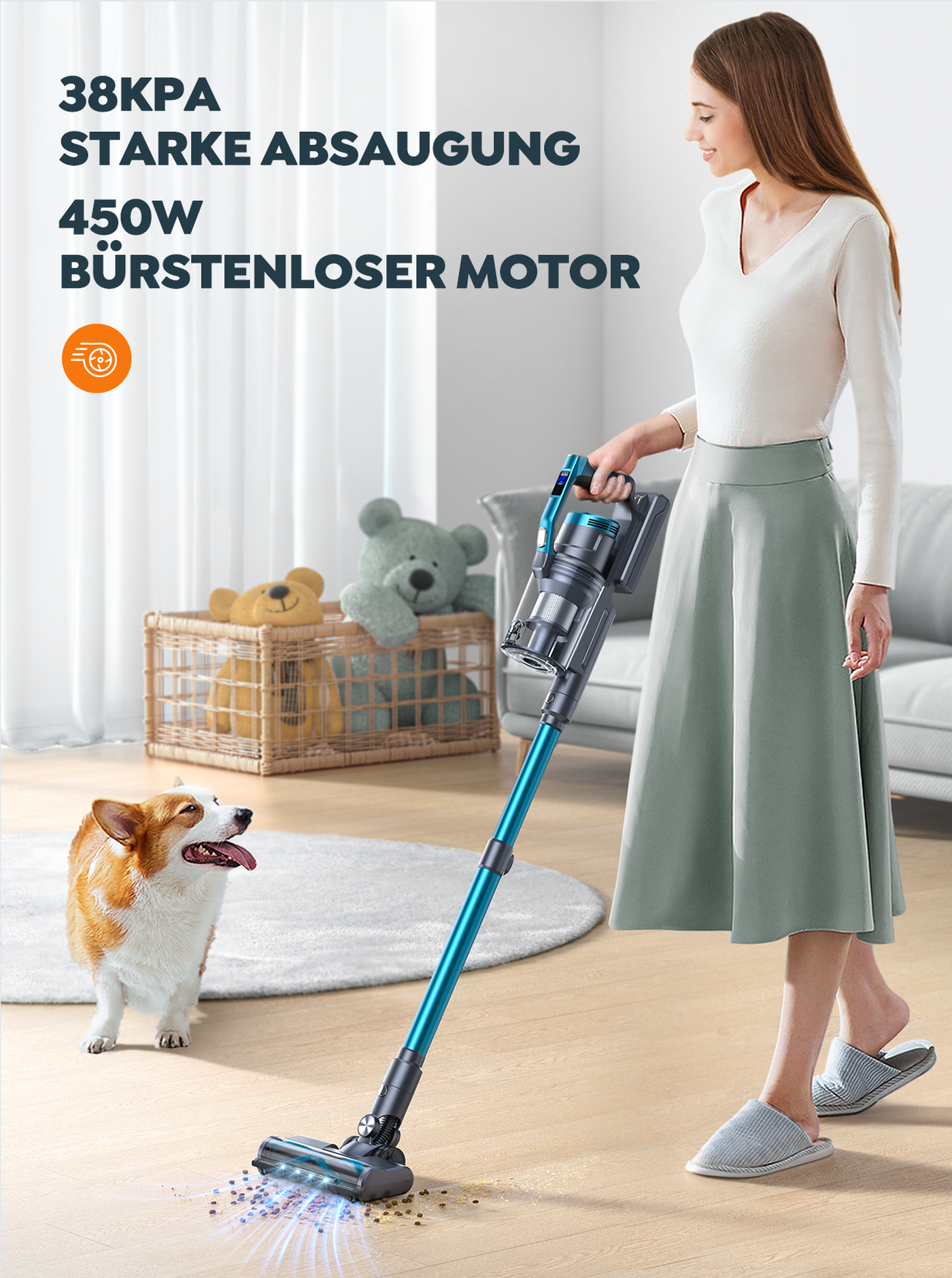 Buture VC60 - 450W 38kPa kabelloser Staubsauger